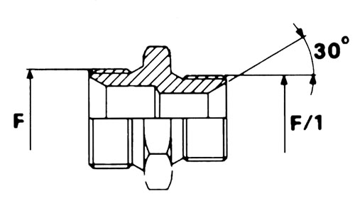 CIS/CIS nipplo riduzione maschio svasato/ maschio svasato filettatura gas