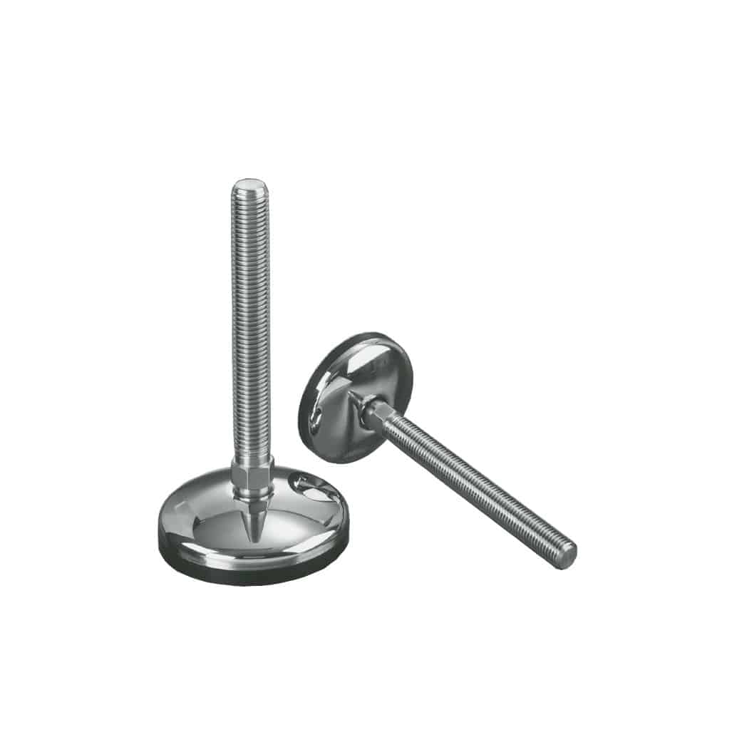 Piede livellamento inox stelo semiorientabile base 50-75-100